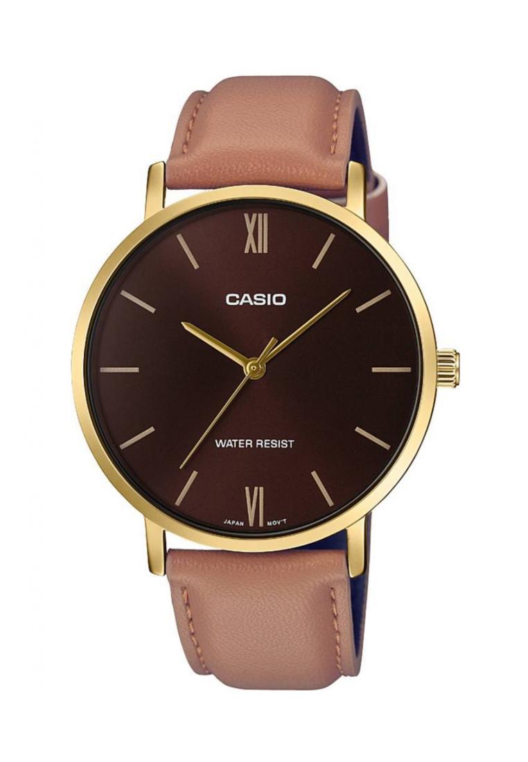 Casio MTP-VT01GL-5B Analog Leather Strap Watch For Men-Watch Portal Philippines