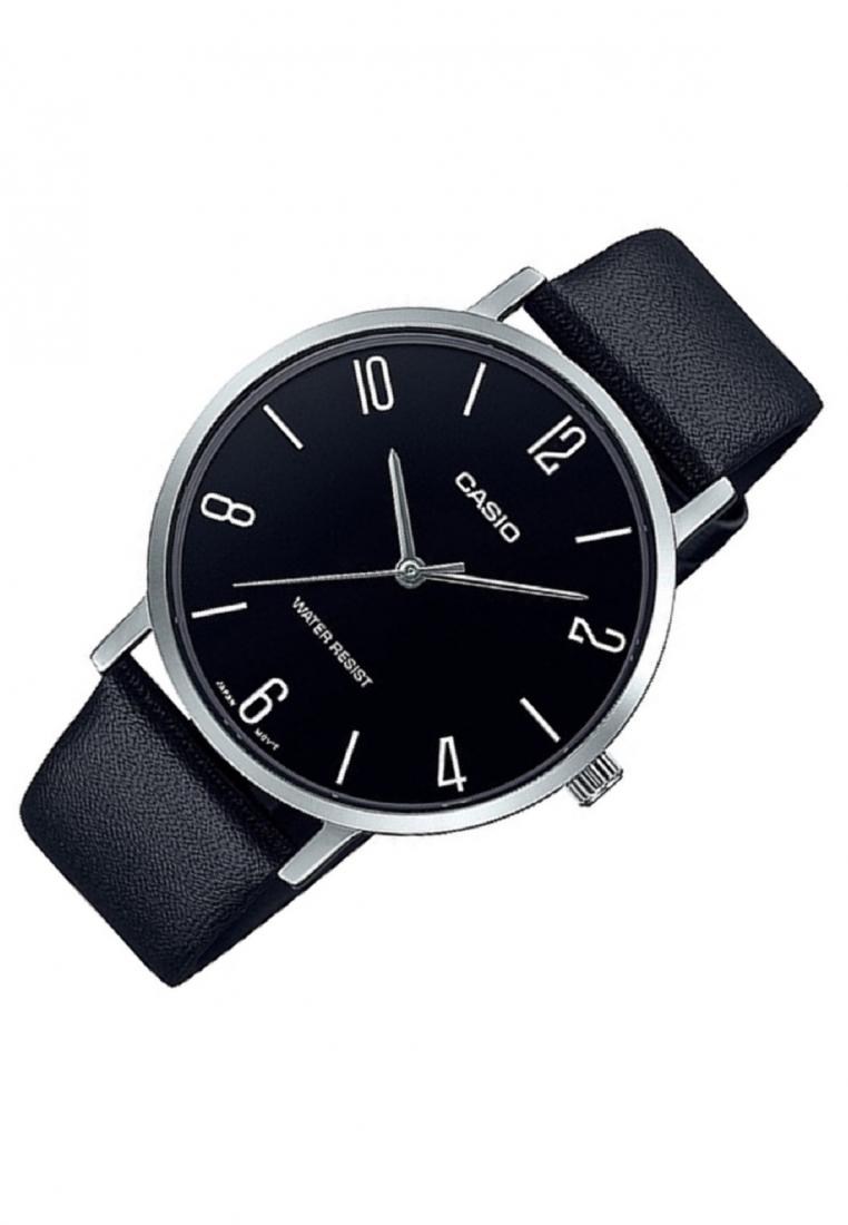 Casio MTP-VT01L-1B2 Analog Leather Strap Watch For Men-Watch Portal Philippines