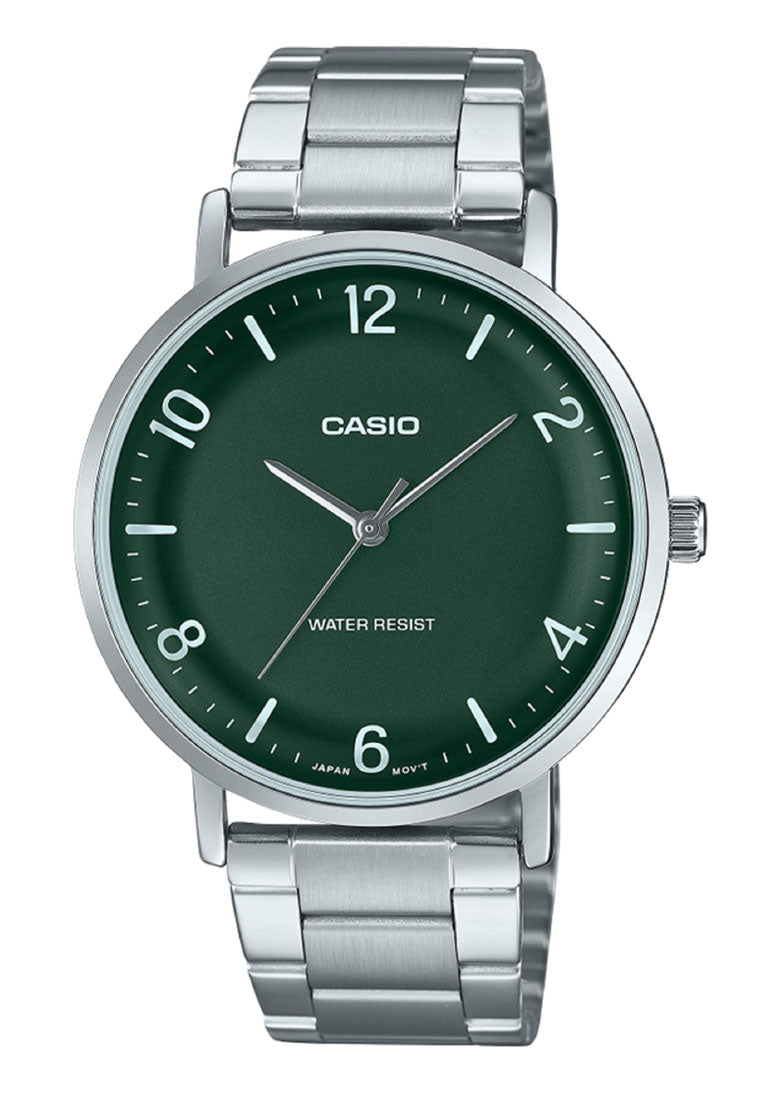 Casio MTP-VT03D-3B Analog Stainless Steel Band Watch For Men-Watch Portal Philippines