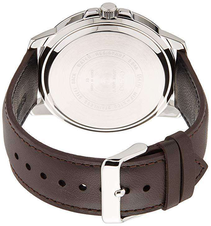 Casio MTP-X300L-7EVDF Brown Leather Strap Watch for Men-Watch Portal Philippines