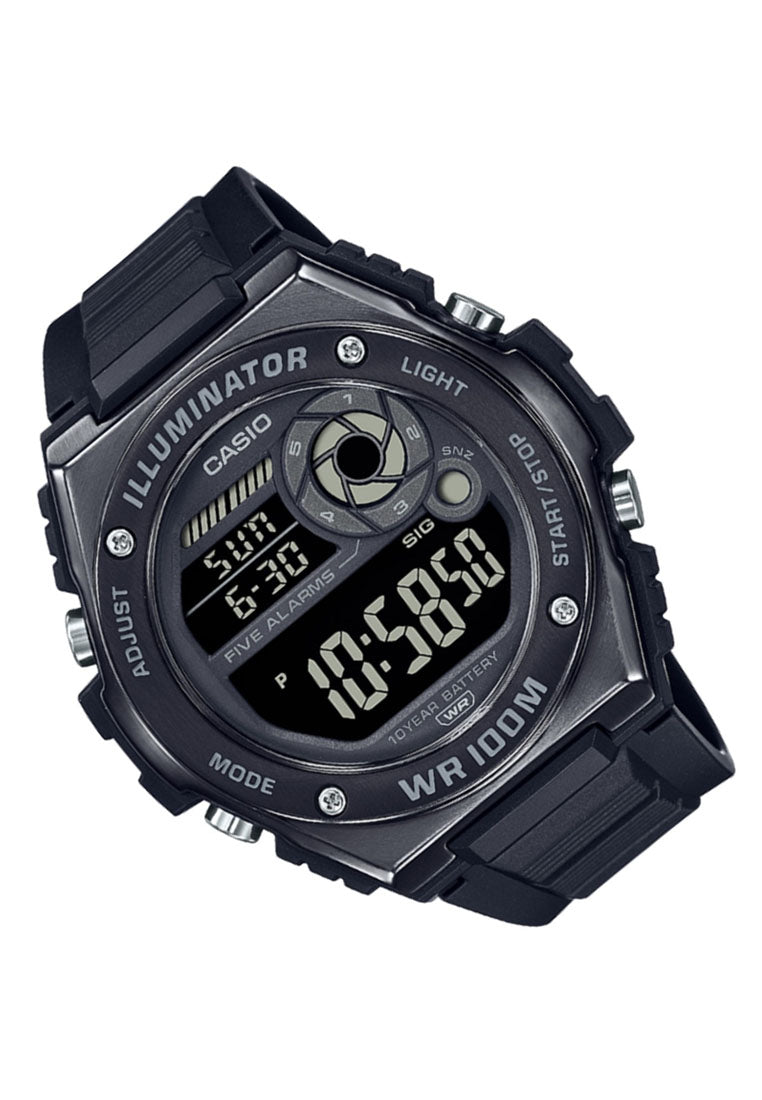 Casio MWD-100HB-1B Digital Stainless Steel Strap Watch For Men-Watch Portal Philippines