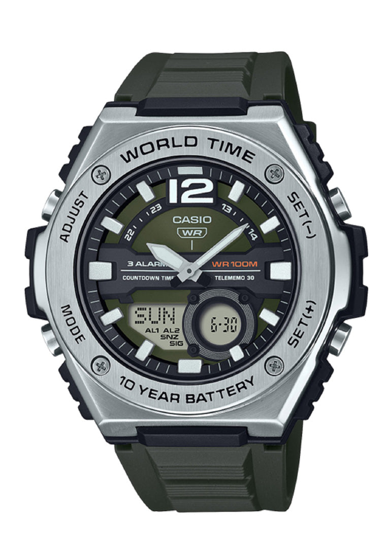 Casio MWQ-100-3A Digital Analog Rubber Strap Watch For Men-Watch Portal Philippines