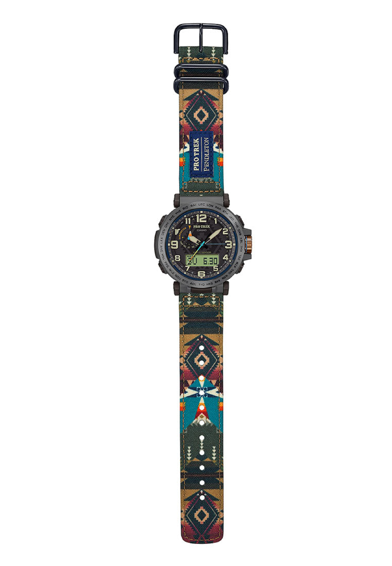 Casio Pro-Trek PRG-601PE-5DR Pendleton Collaboration Analog Digital Nylon Strap Watch For Men-Watch Portal Philippines