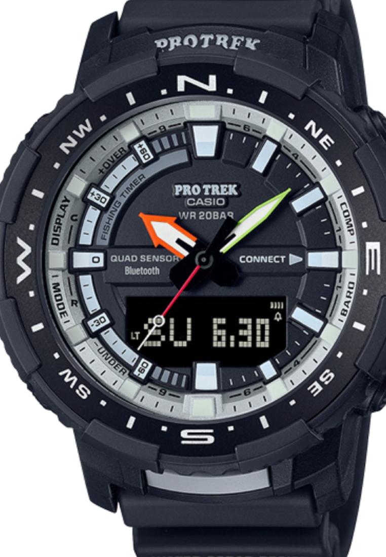 Casio Pro Trek PRT-B70-1DR Bluetooth Digital Analog Smart Watch For Men-Watch Portal Philippines