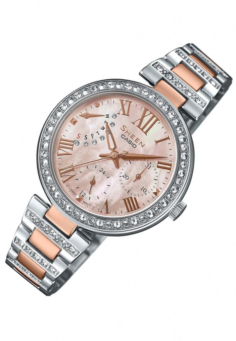 Casio Sheen SHE-3043BSG-9A Analog Stainless Steel Strap Watch For Women-Watch Portal Philippines