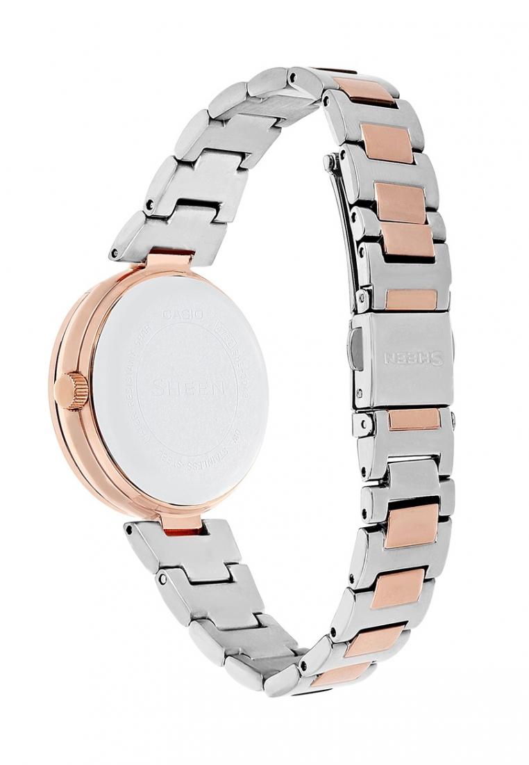 Casio Sheen SHE-3043SPG-7A Analog Stainless Steel Strap Watch For Women-Watch Portal Philippines
