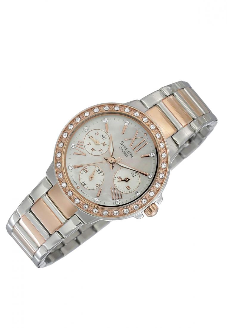 Casio Sheen SHE-3052SPG-7A Chronograph Stainless Steel Strap Watch For Women-Watch Portal Philippines