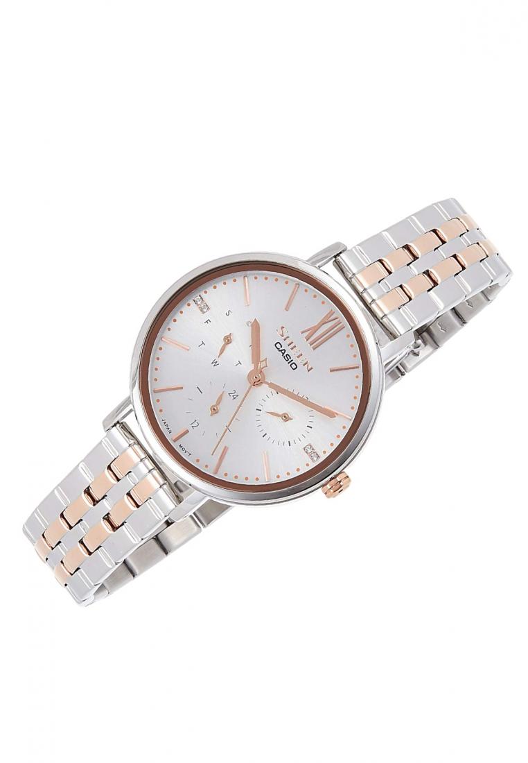 Casio Sheen SHE-3064SPG-7A Analog Stainless Steel Strap Watch For Women-Watch Portal Philippines
