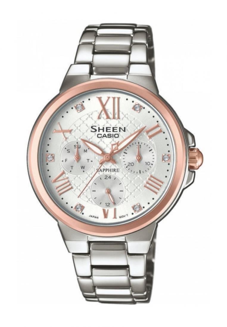 Casio Sheen SHE-3511SG-7A Analog Stainless Steel Strap Watch For Women-Watch Portal Philippines