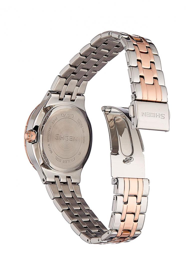Casio Sheen SHE-3809SG-7A Analog Stainless Steel Strap Watch For Women-Watch Portal Philippines
