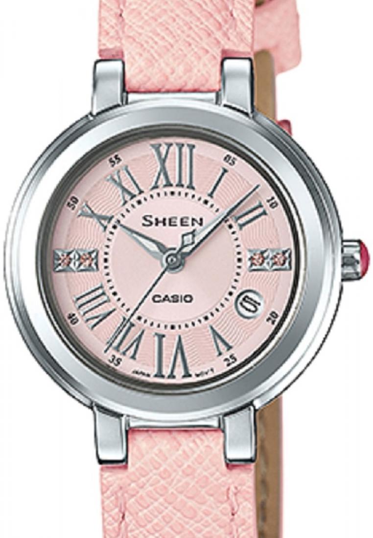 Casio Sheen SHE-4029L-4A Analog Leather Strap Watch For Women-Watch Portal Philippines