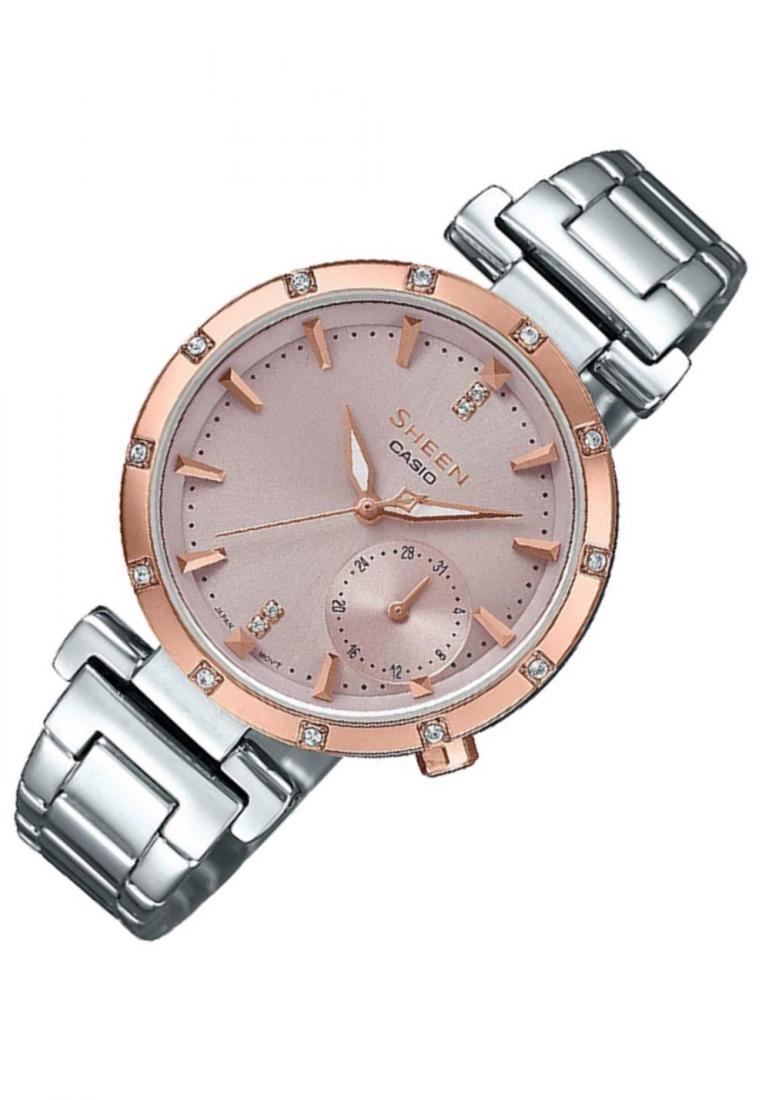 Casio Sheen SHE-4051SG-4A Analog Stainless Steel Strap Watch For Women-Watch Portal Philippines