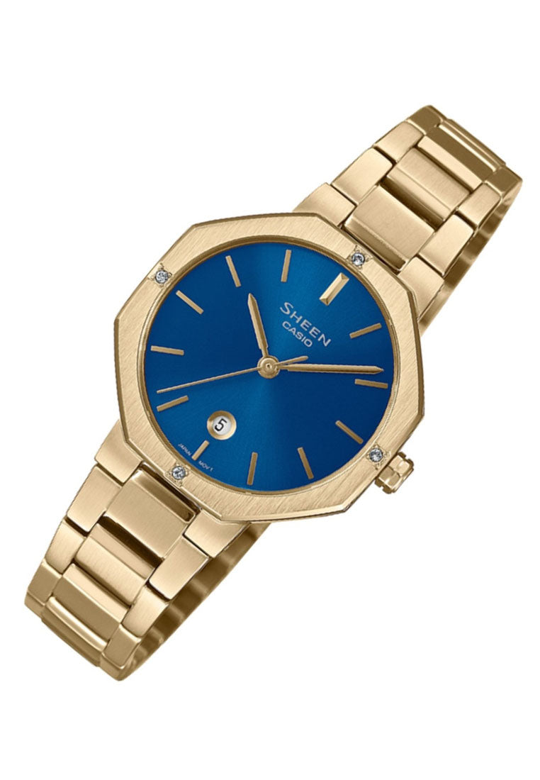 Casio Sheen SHE-4543G-2A Analog Stainless Steel Strap Watch For Women-Watch Portal Philippines
