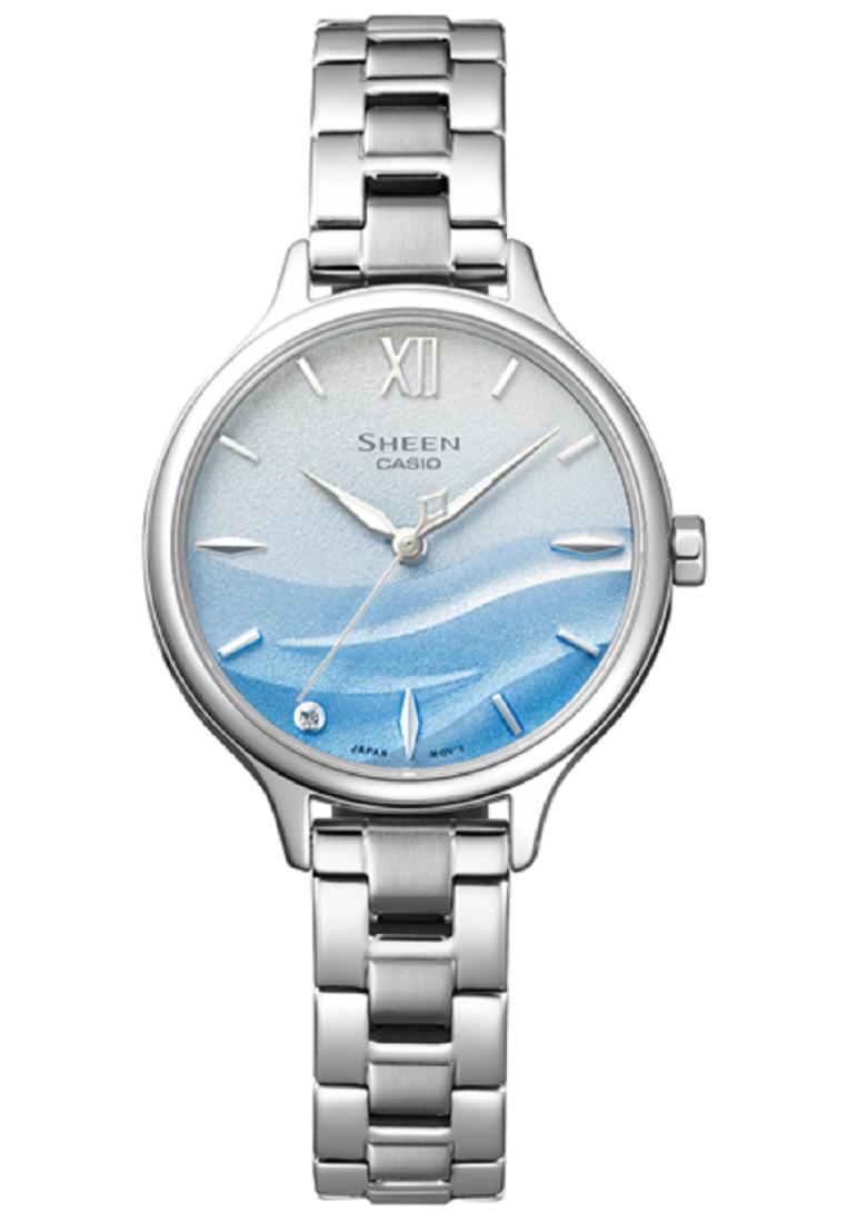 Casio Sheen SHE-4550D-2A Analog Stainless Steel Strap Watch For Women-Watch Portal Philippines