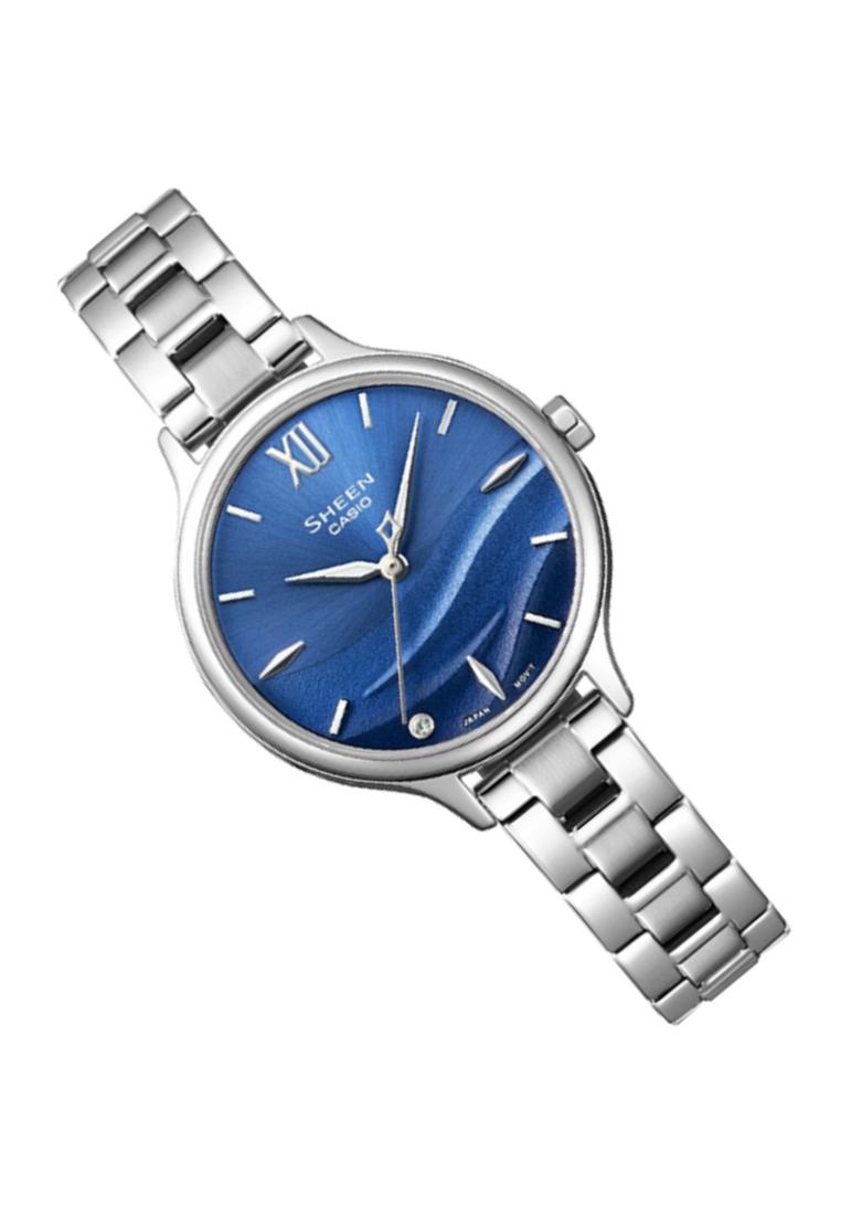 Casio Sheen SHE-4550D-2B Analog Stainless Steel Strap Watch For Women-Watch Portal Philippines