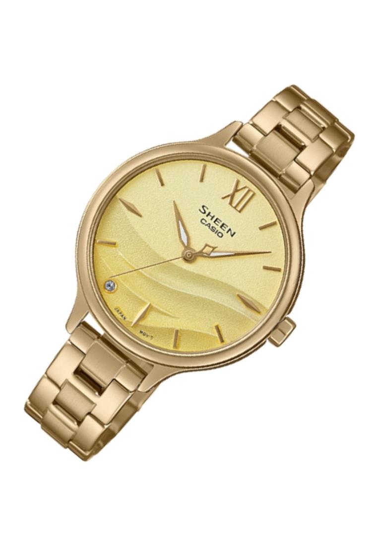 Casio Sheen SHE-4550G-9A Analog Stainless Steel Strap For Women-Watch Portal Philippines