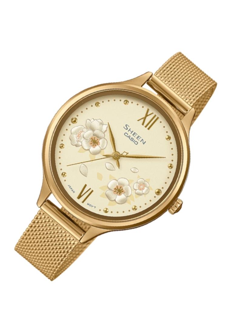 Casio Sheen SHE-4551GM-9A Analog Stainless Steel Strap Watch For Women-Watch Portal Philippines