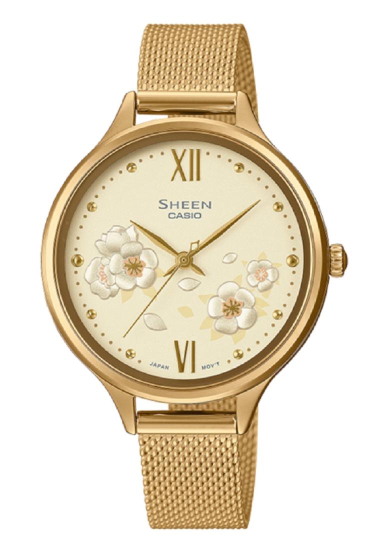 Casio Sheen SHE-4551GM-9A Analog Stainless Steel Strap Watch For Women-Watch Portal Philippines