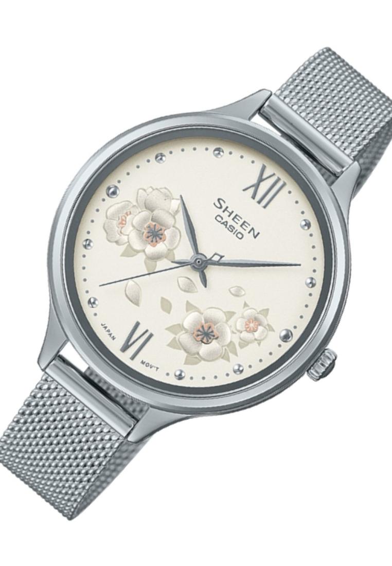 Casio Sheen SHE-4551M-7A Analog Stainless Steel Strap Watch For Women-Watch Portal Philippines