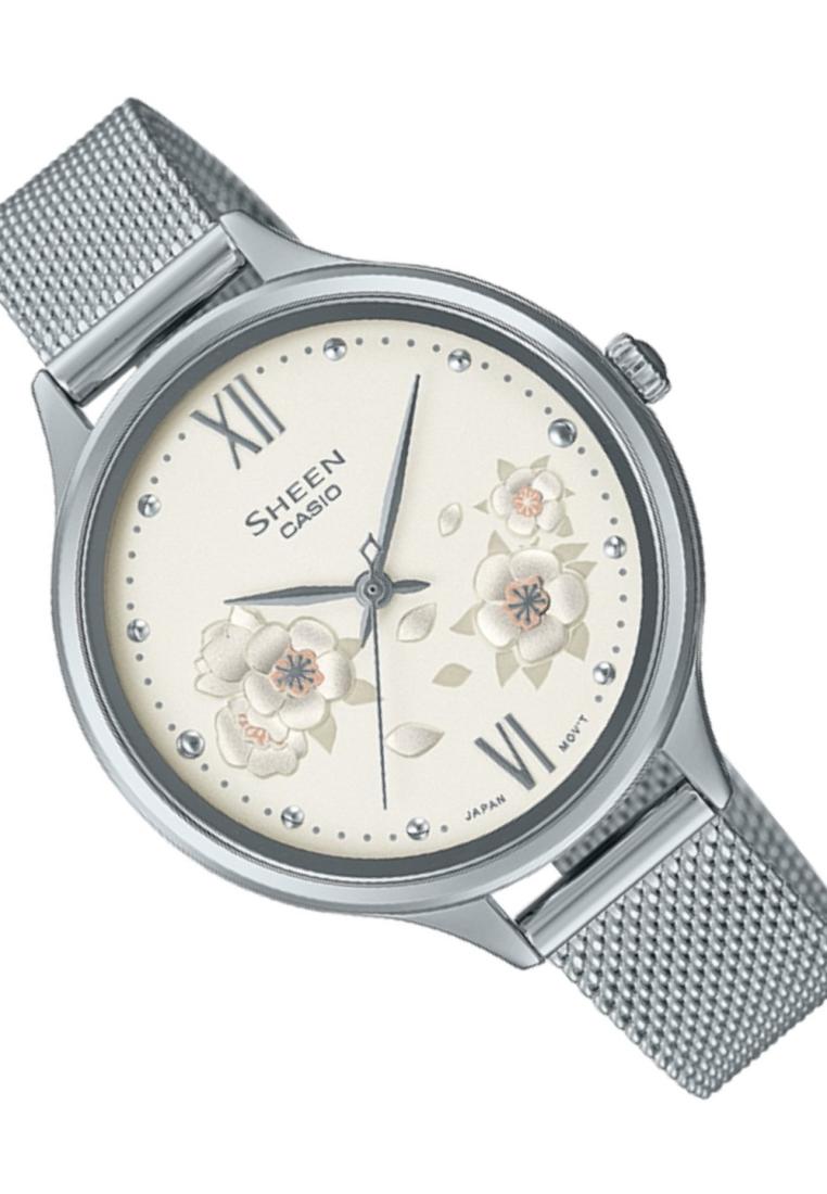 Casio Sheen SHE-4551M-7A Analog Stainless Steel Strap Watch For Women-Watch Portal Philippines