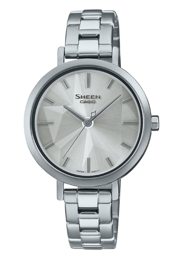 Casio Sheen SHE-4558D-7A Analog Stainless Steel Strap For Women-Watch Portal Philippines