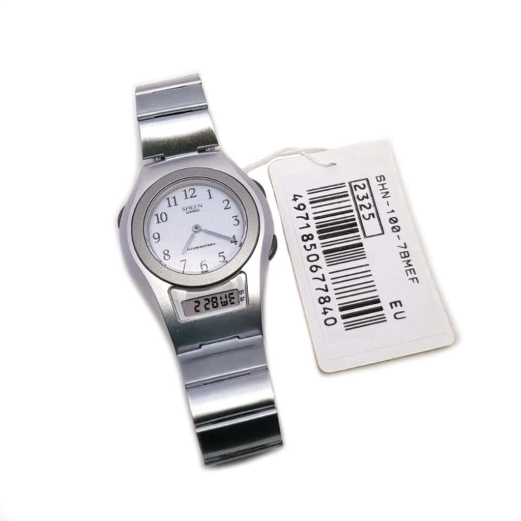 Casio SHN-100-7B Digital/Analog Silver Resin Strap Watch for Women-Watch Portal Philippines