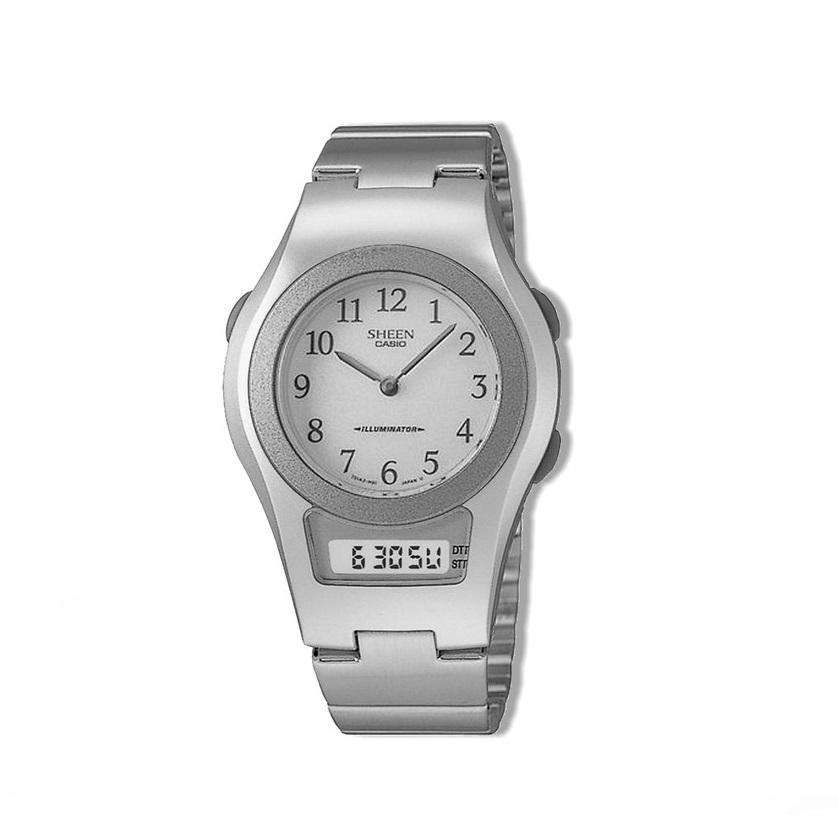 Casio SHN-100-7B Digital/Analog Silver Resin Strap Watch for Women-Watch Portal Philippines