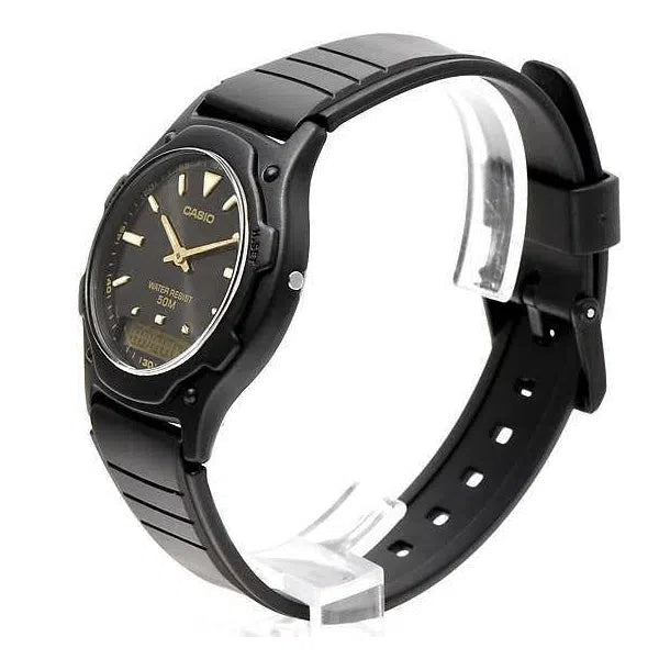 Casio Standard AW-49HE-1AVDF Black Resin Strap Watch for Men and Women-Watch Portal Philippines