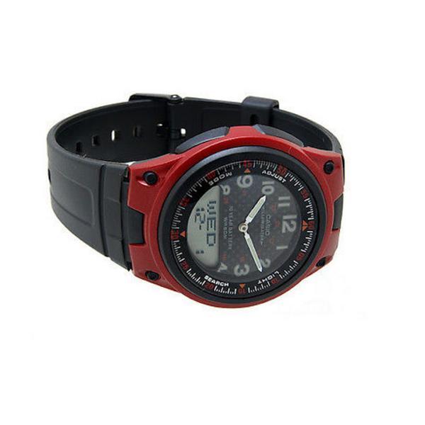 Casio Standard AW-80-4BVDF Red Dial/ Black Resin Strap Watch for Men-Watch Portal Philippines