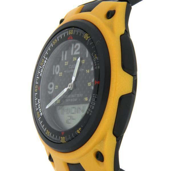 Casio Standard AW-80-9B Black/Yellow Resin Strap Watch for Men-Watch Portal Philippines