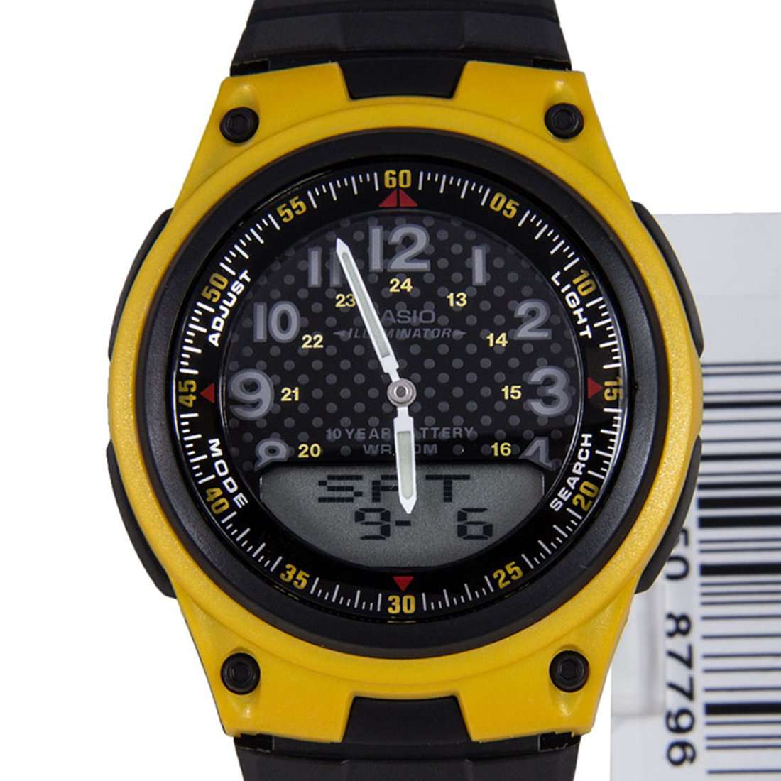 Casio Standard AW-80-9B Black/Yellow Resin Strap Watch for Men-Watch Portal Philippines