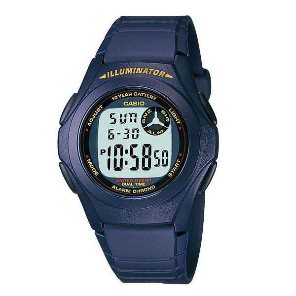 Casio Standard F-200W-2A Blue Resin Strap Watch for Men-Watch Portal Philippines