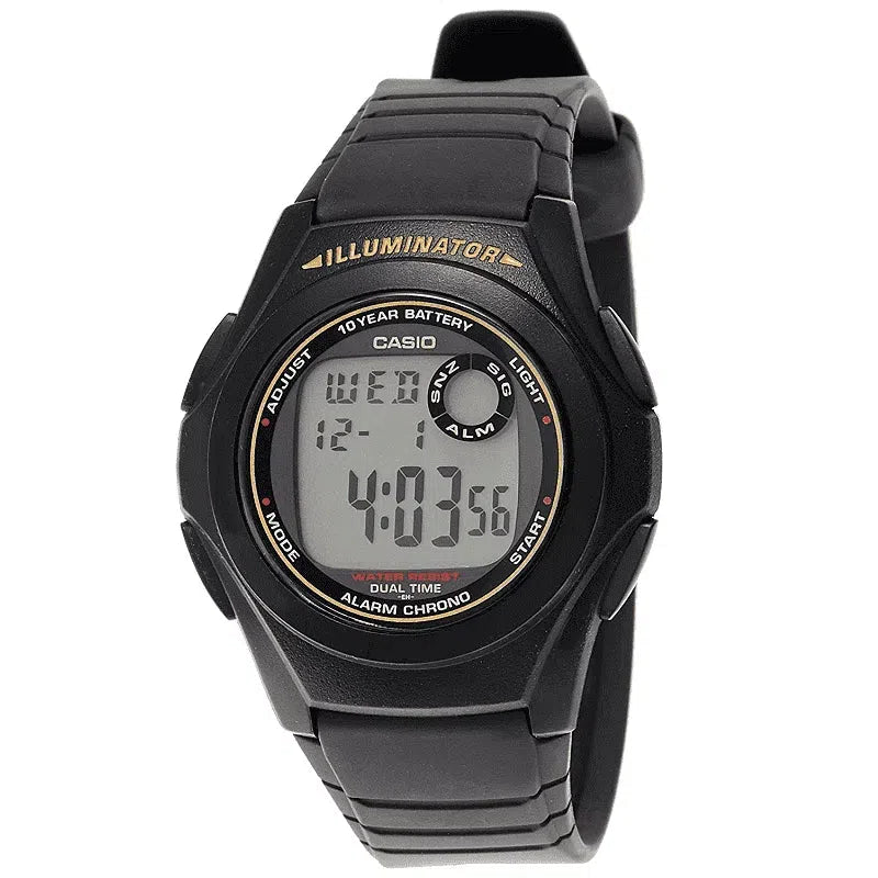 Casio Standard F-200W-9ADF Black Resin Strap Watch for Men-Watch Portal Philippines