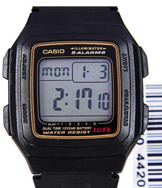 Casio Standard F-201WA-9ADF Black Resin Watch for Men and Women-Watch Portal Philippines
