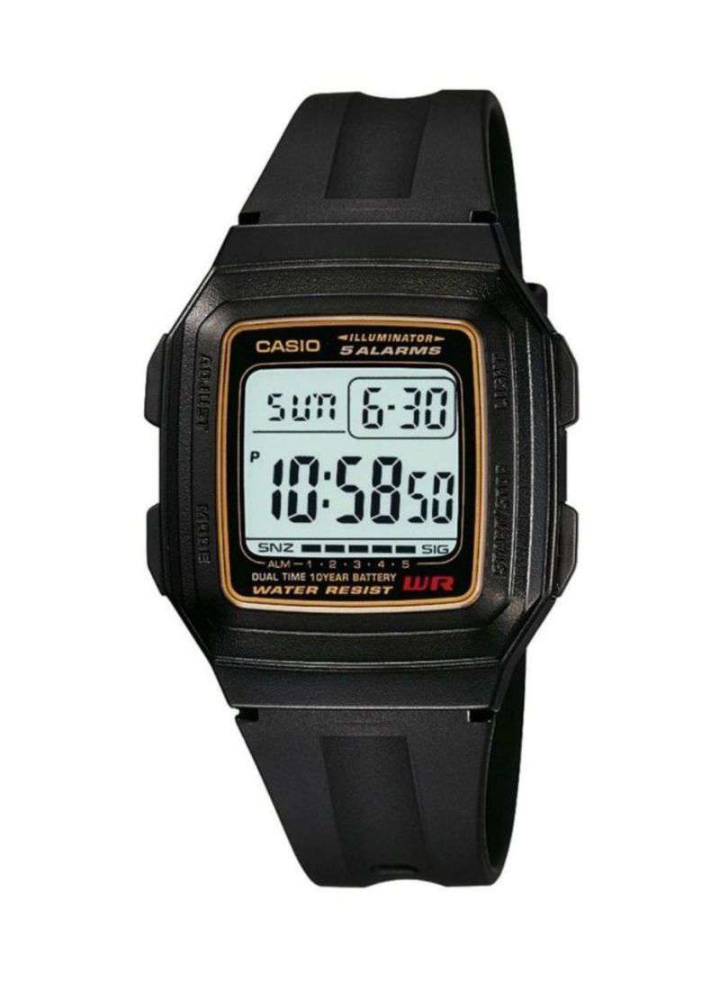 Casio Standard F-201WA-9ADF Black Resin Watch for Men and Women-Watch Portal Philippines