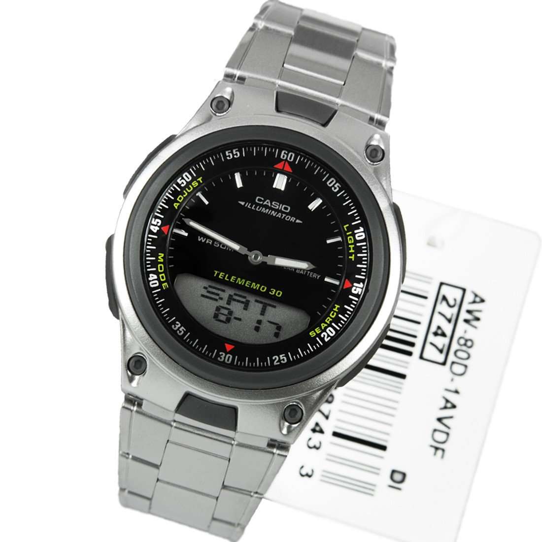 Casio Standard Men's Silver Stainless Steel Strap Watch- AW-80D-1AVDF-Watch Portal Philippines