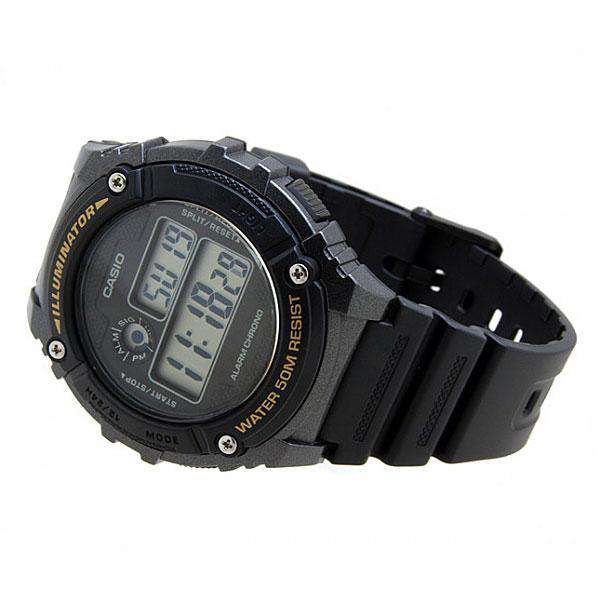 Casio Standard W-216H-1B Black Resin Strap Watch for Men and Women-Watch Portal Philippines
