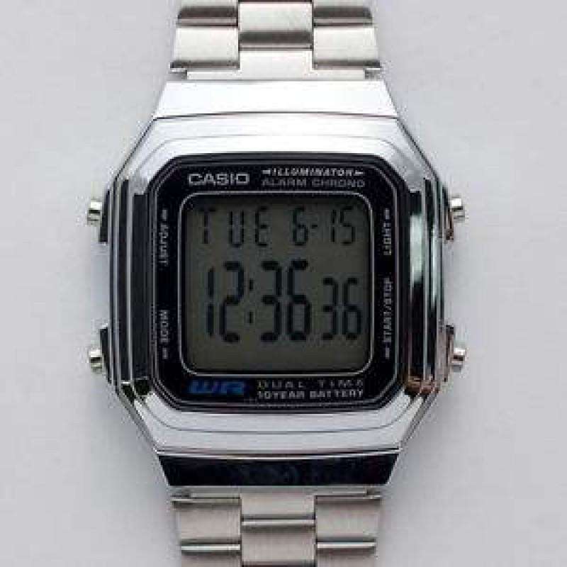 Casio Vintage A178WA-1A Silver Stainless Steel Watch Unisex-Watch Portal Philippines