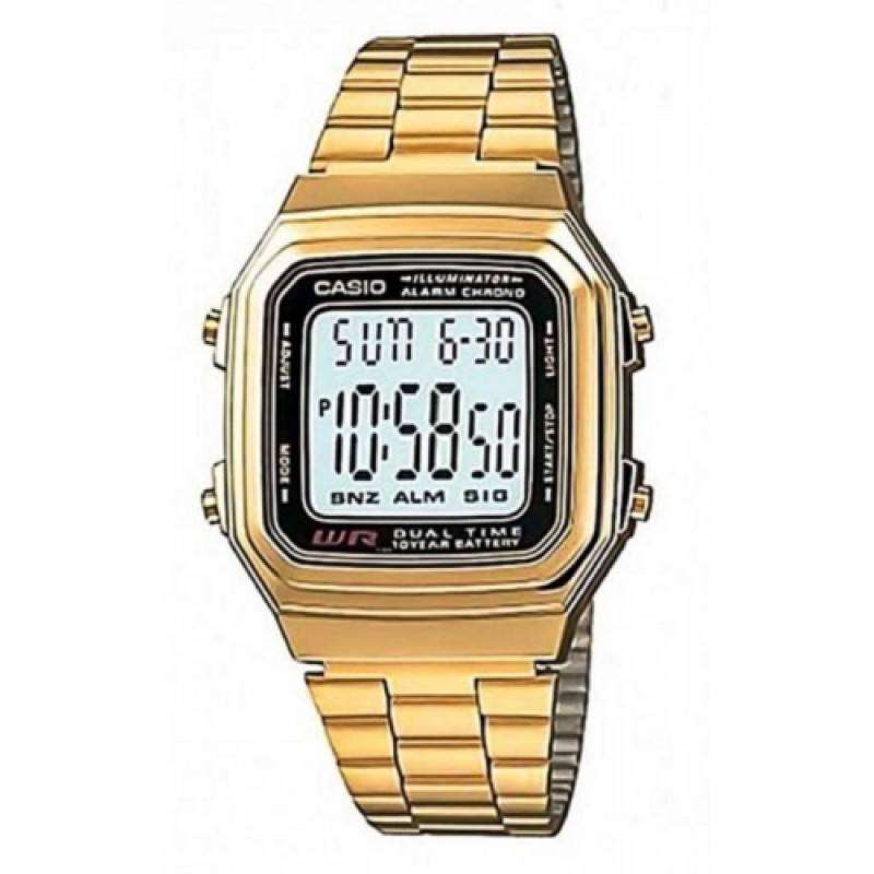 Casio Vintage A178WGA-1A Gold Plated Watch For Men and Women-Watch Portal Philippines