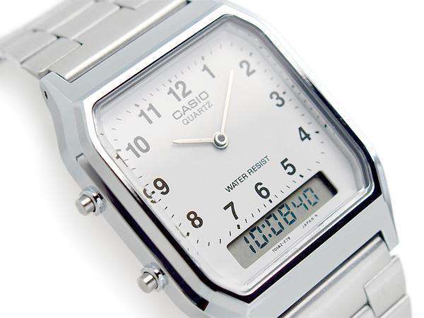 Casio Vintage AQ-230A-7B Silver Stainless Watch Unisex-Watch Portal Philippines