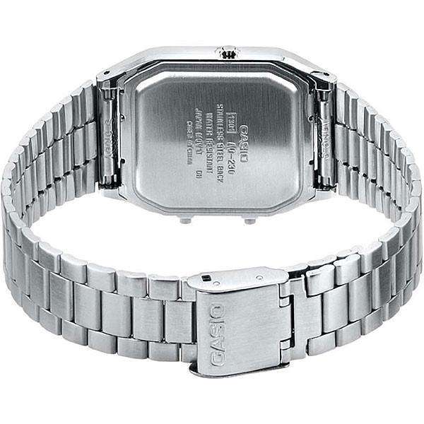 Casio Vintage AQ-230A-7D Silver Stainless Watch Unisex-Watch Portal Philippines