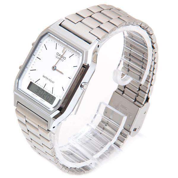 Casio Vintage AQ-230A-7D Silver Stainless Watch Unisex-Watch Portal Philippines