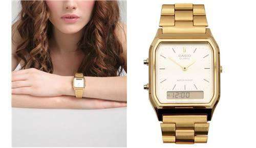 Casio Vintage AQ-230GA-9D Gold Plated Watch Unisex-Watch Portal Philippines