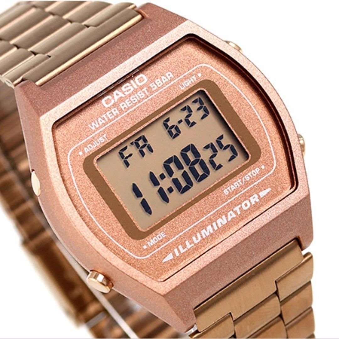 Casio Vintage B640WC-5A Rose Gold Watch for Men and Women-Watch Portal Philippines