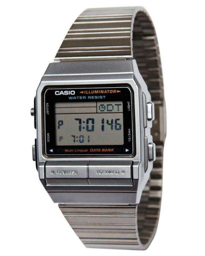 Casio Vintage DB-380-1D Silver Stainless Watch For Men and Women-Watch Portal Philippines