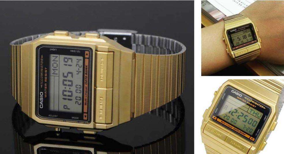 Casio Vintage DB-380G-1D Gold Plated Watch For Men and Women-Watch Portal Philippines