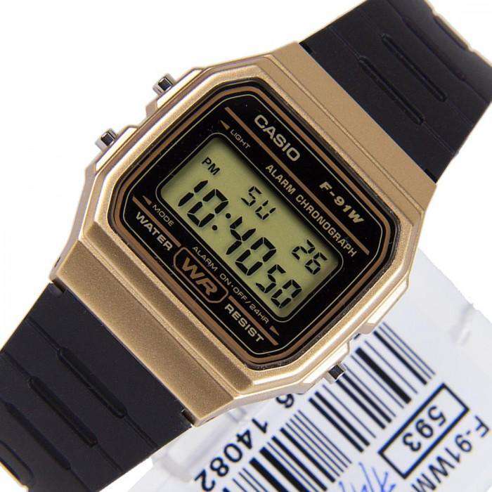 Casio Vintage F-91WM-9A Black Resin Strap Watch For Men and Women-Watch Portal Philippines