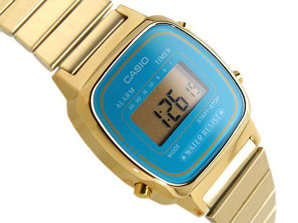 Casio Vintage LA670WGA-2D Gold Plated Watch for Women-Watch Portal Philippines