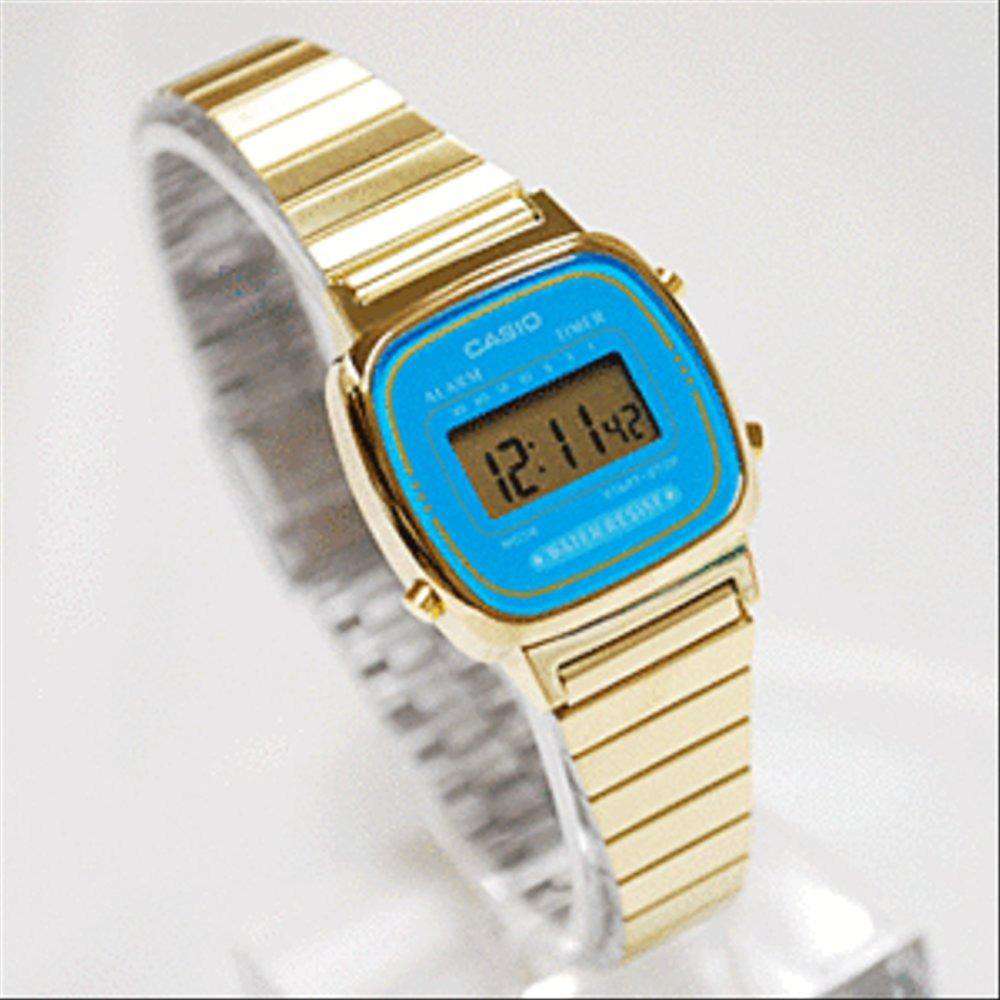 Casio Vintage LA670WGA-2D Gold Plated Watch for Women-Watch Portal Philippines