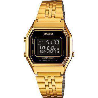 Casio Vintage LA680WGA-1B Gold Plated Watch for Women-Watch Portal Philippines